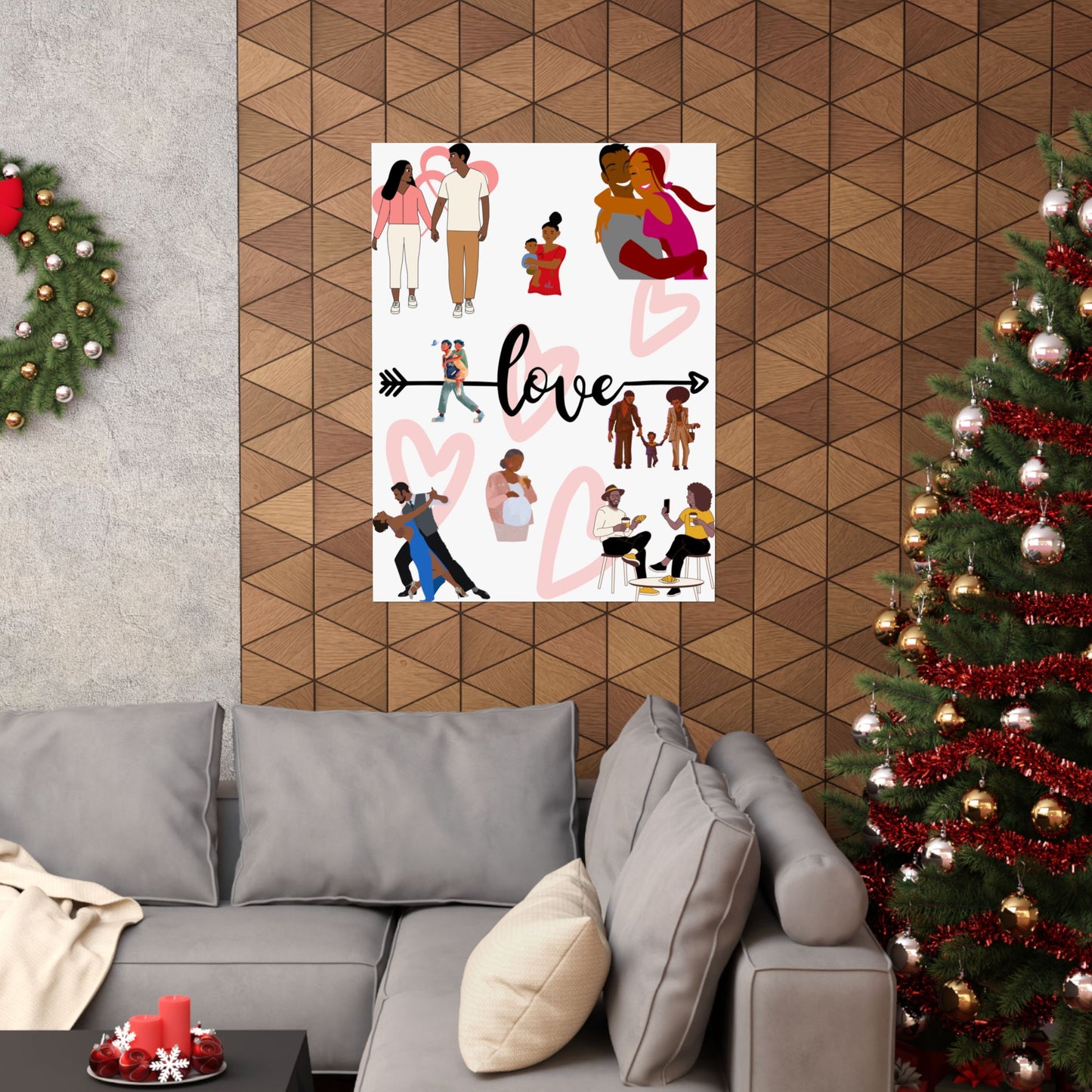 Black Love Matte Vertical Posters