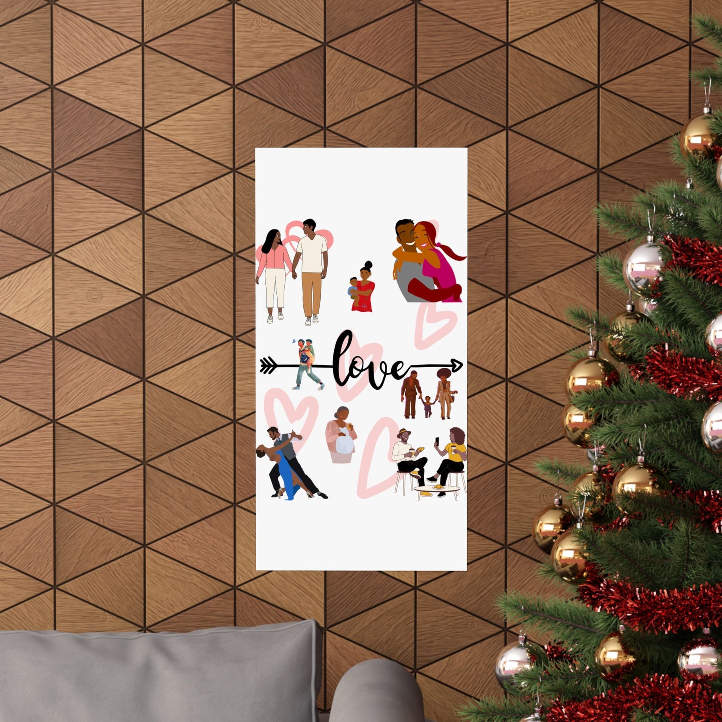 Black Love Matte Vertical Posters