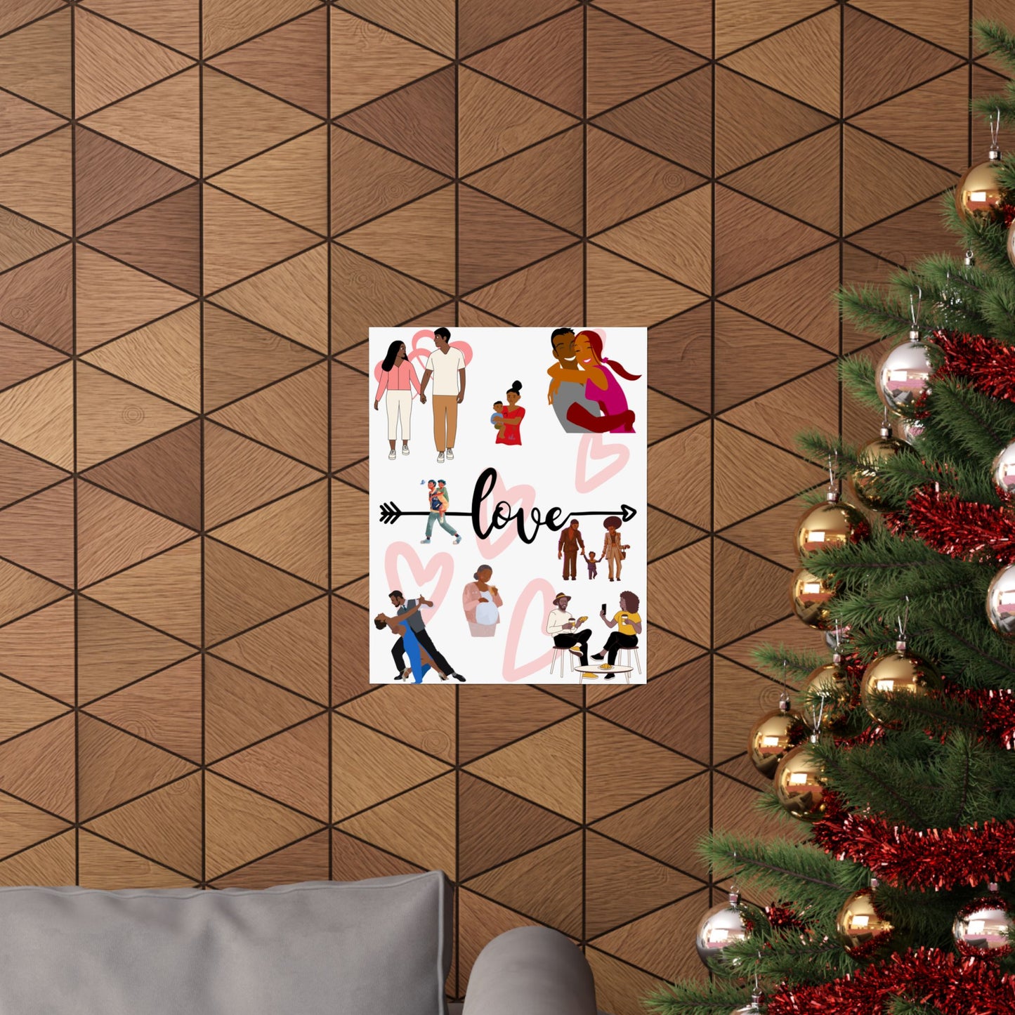 Black Love Matte Vertical Posters