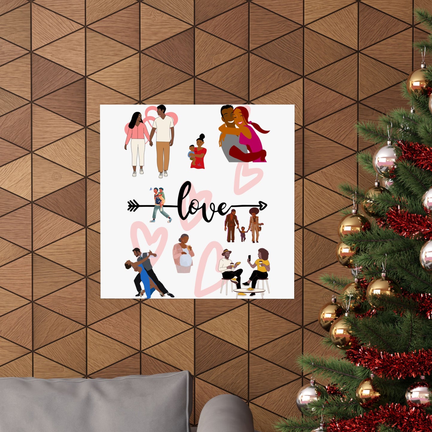 Black Love Matte Vertical Posters