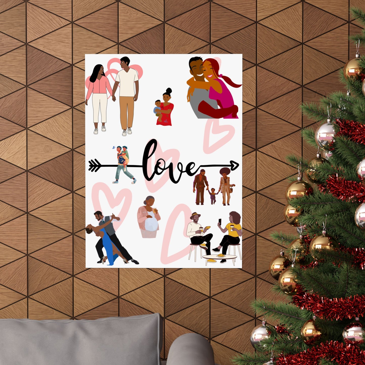 Black Love Matte Vertical Posters