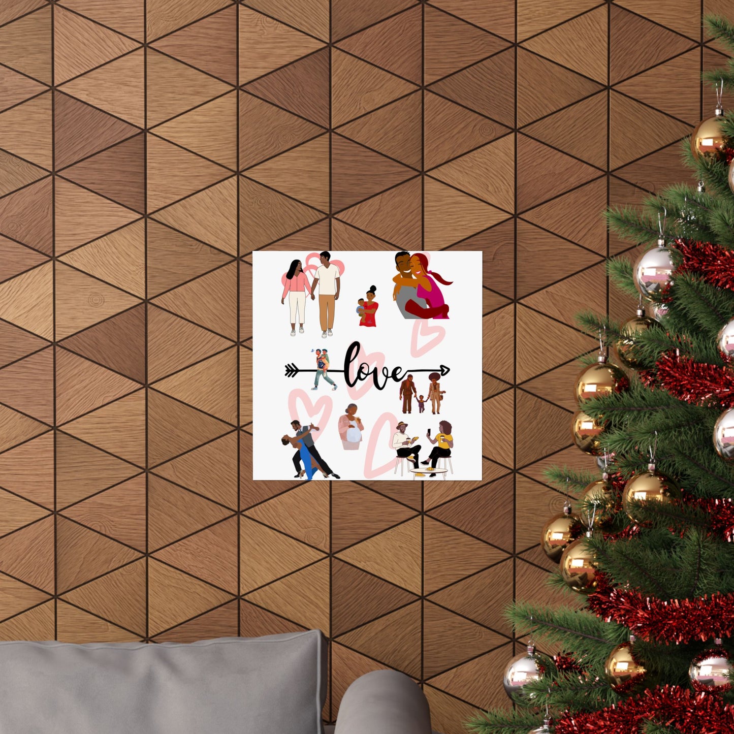 Black Love Matte Vertical Posters