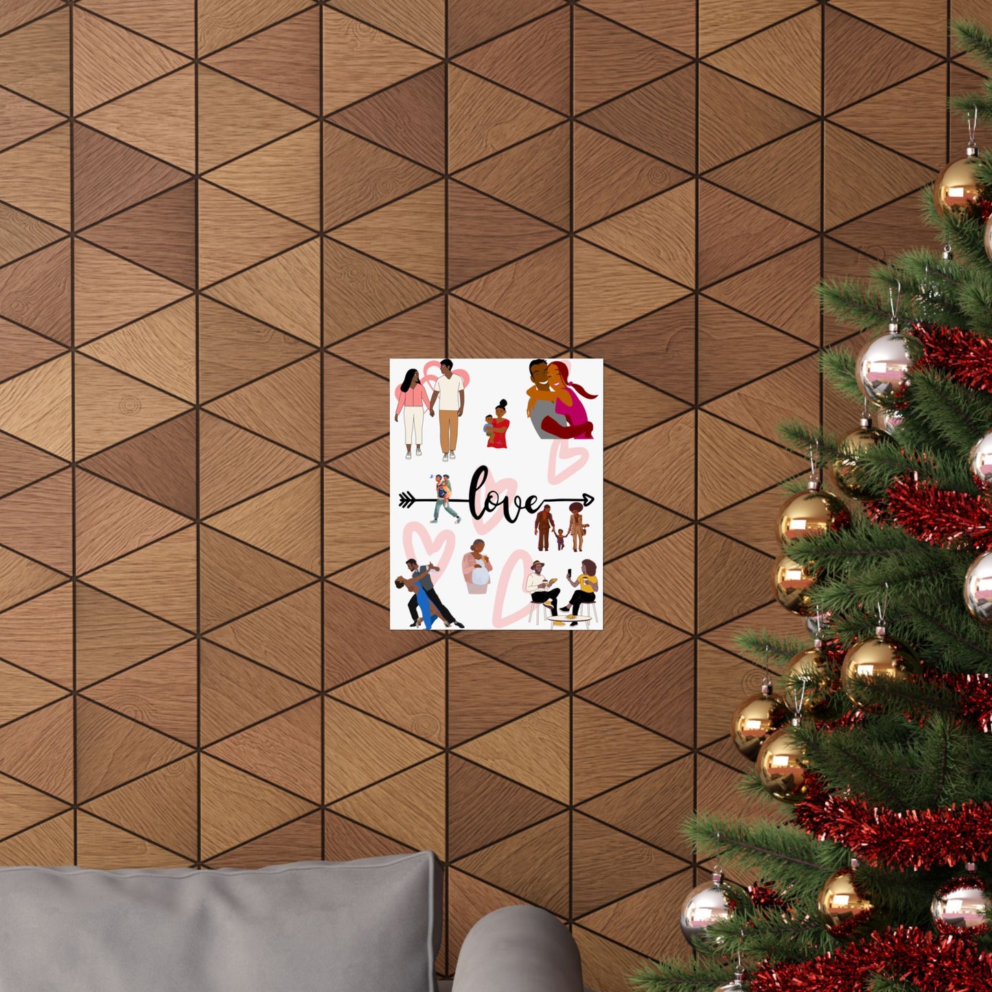 Black Love Matte Vertical Posters