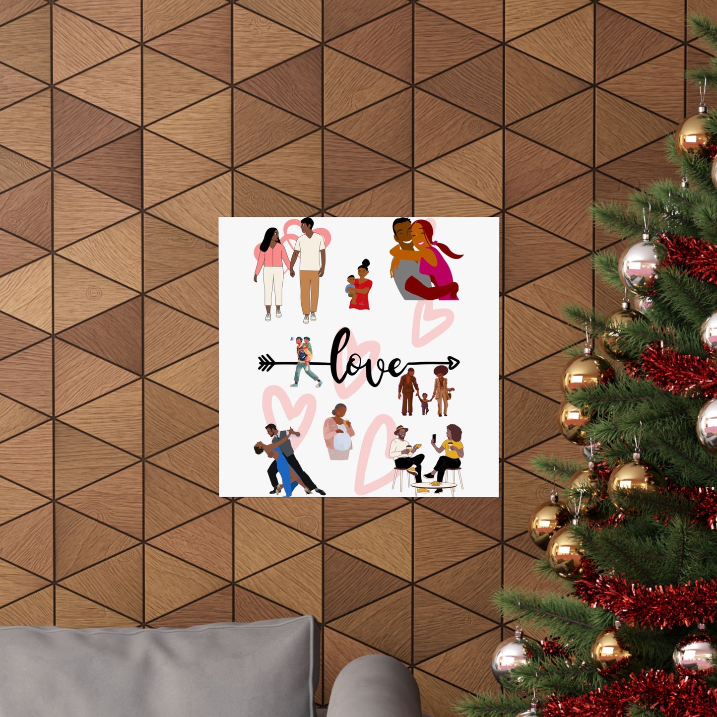Black Love Matte Vertical Posters