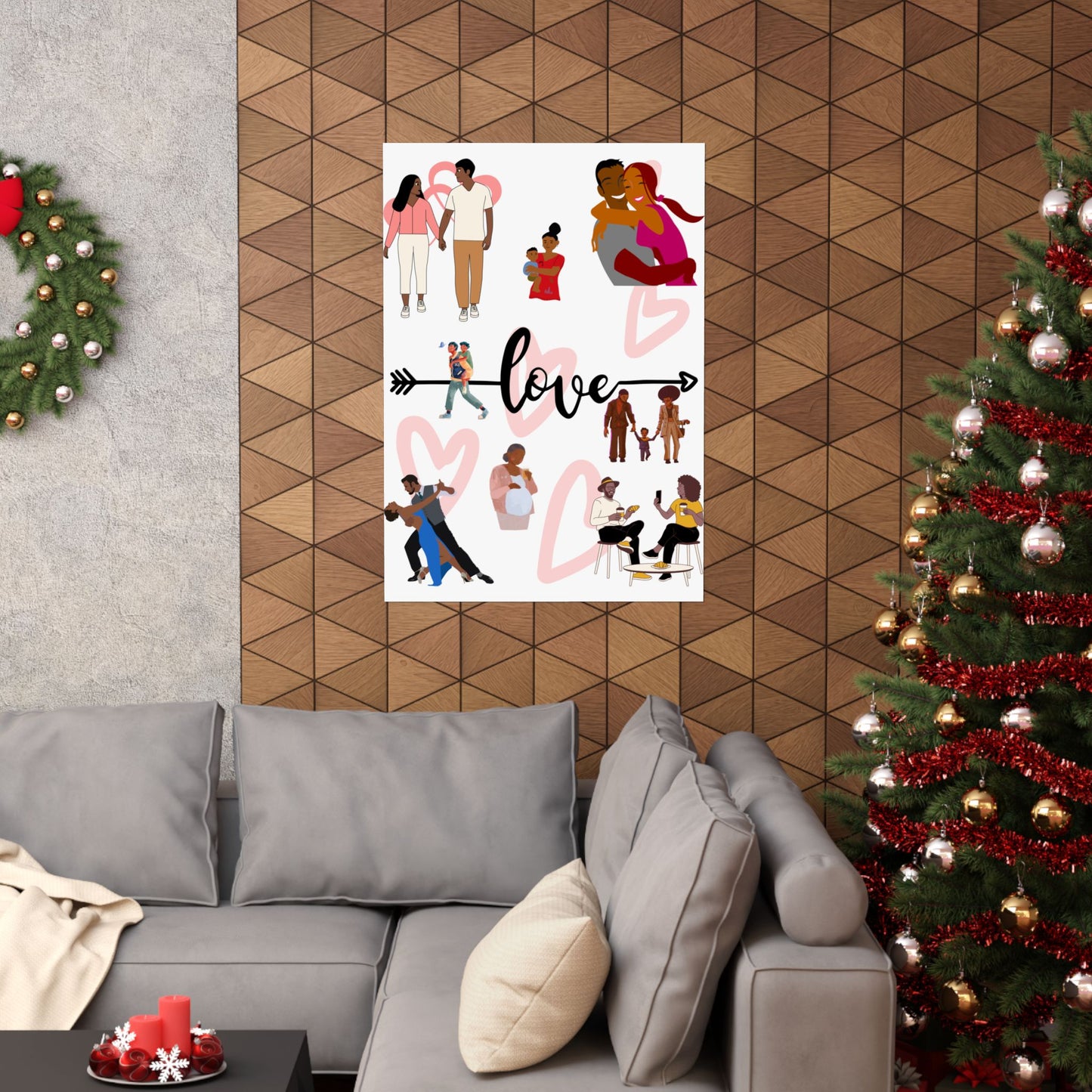 Black Love Matte Vertical Posters