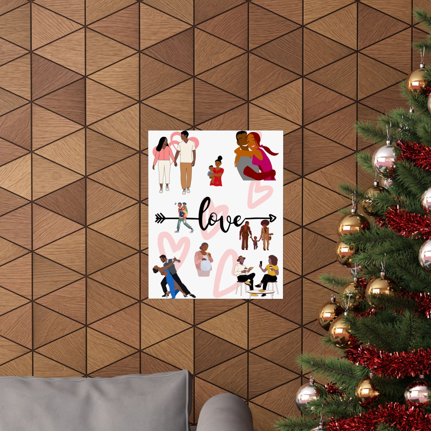 Black Love Matte Vertical Posters