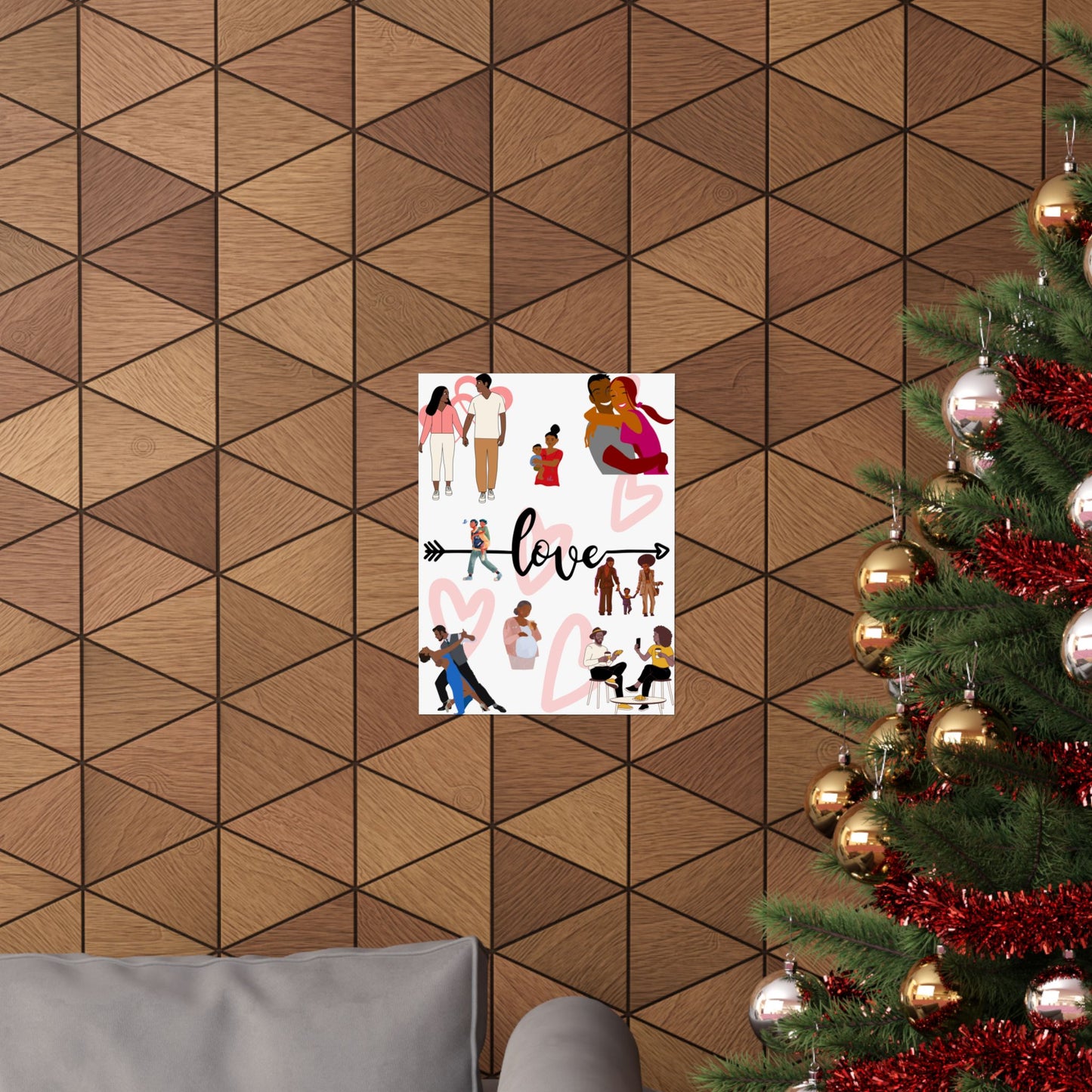 Black Love Matte Vertical Posters
