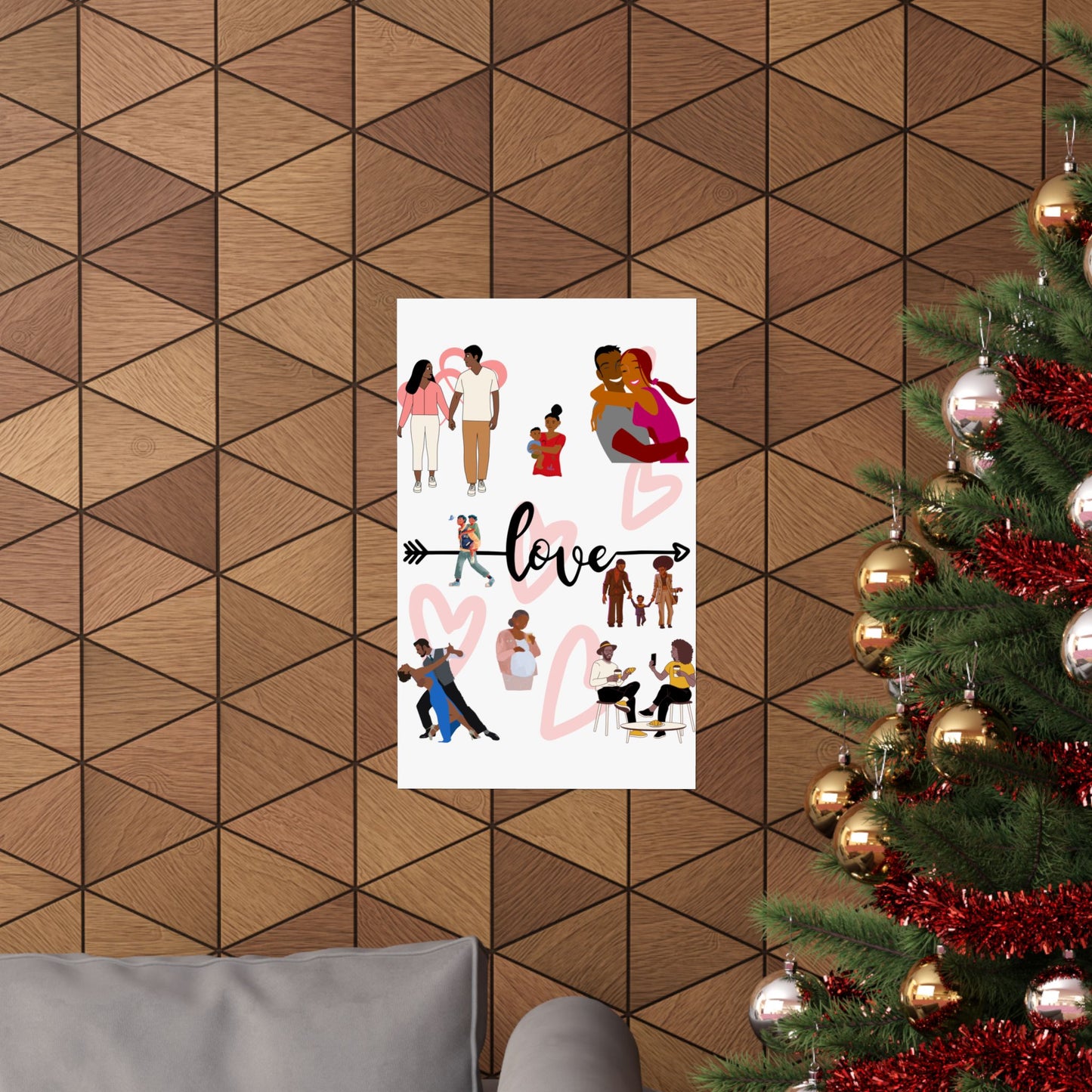 Black Love Matte Vertical Posters