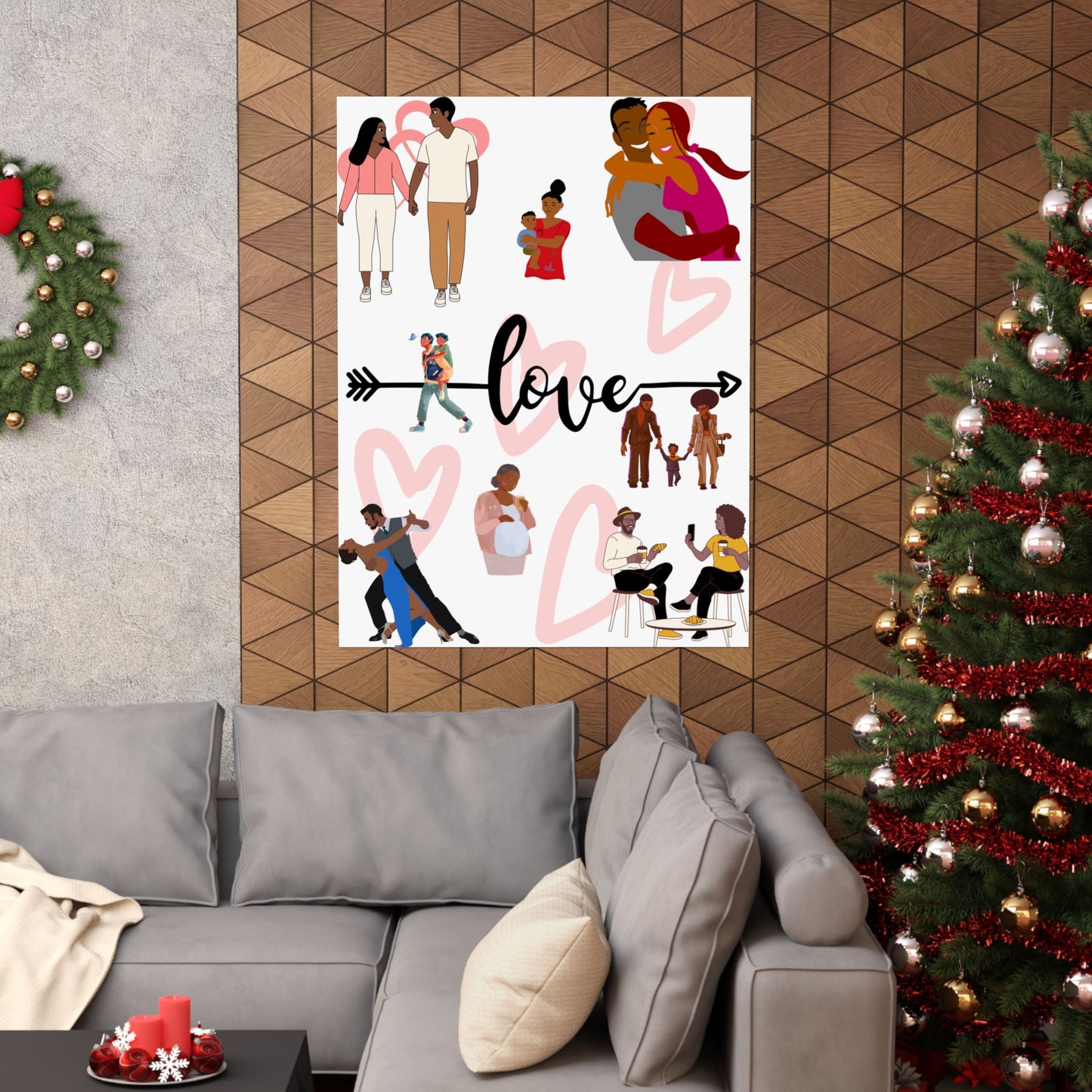 Black Love Matte Vertical Posters