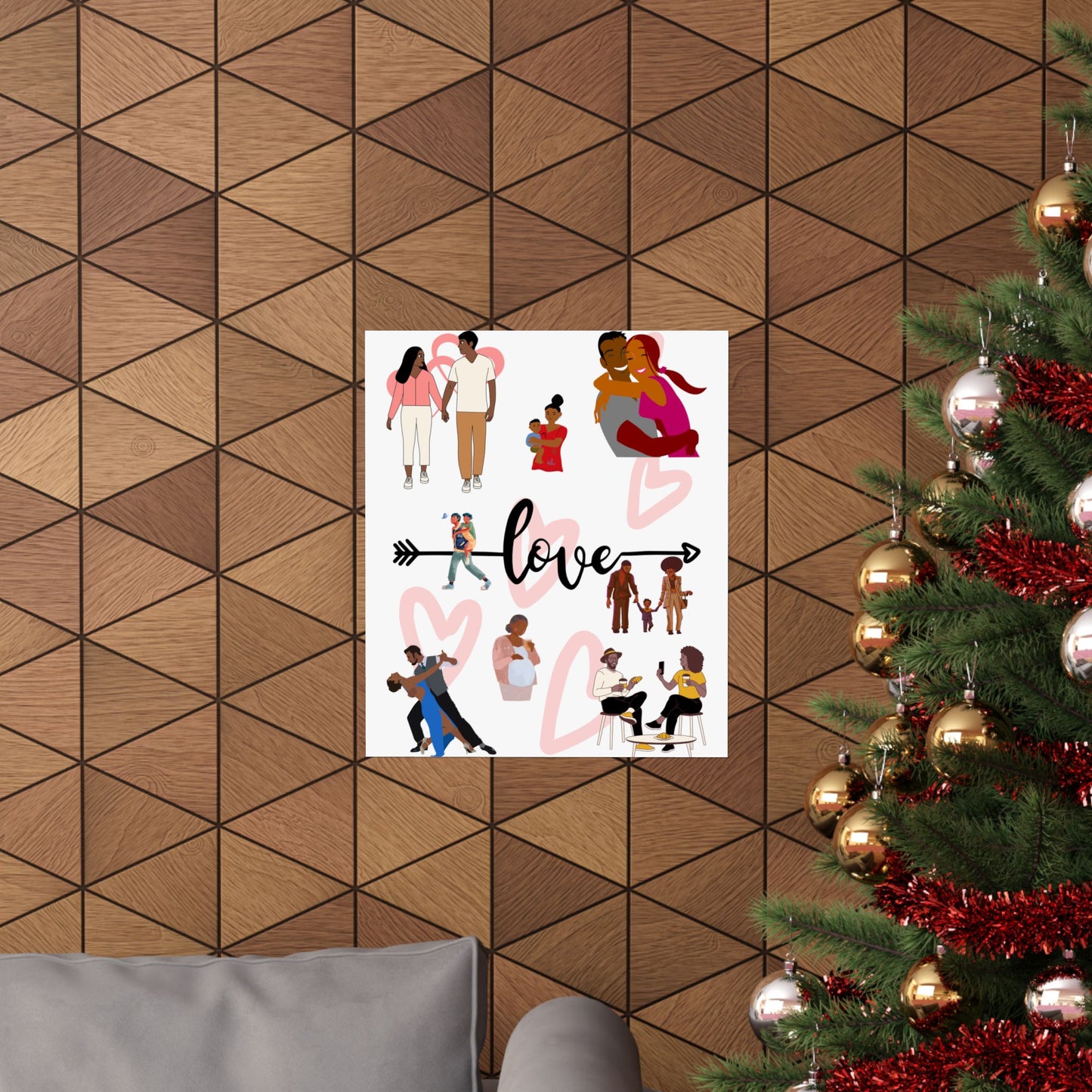 Black Love Matte Vertical Posters