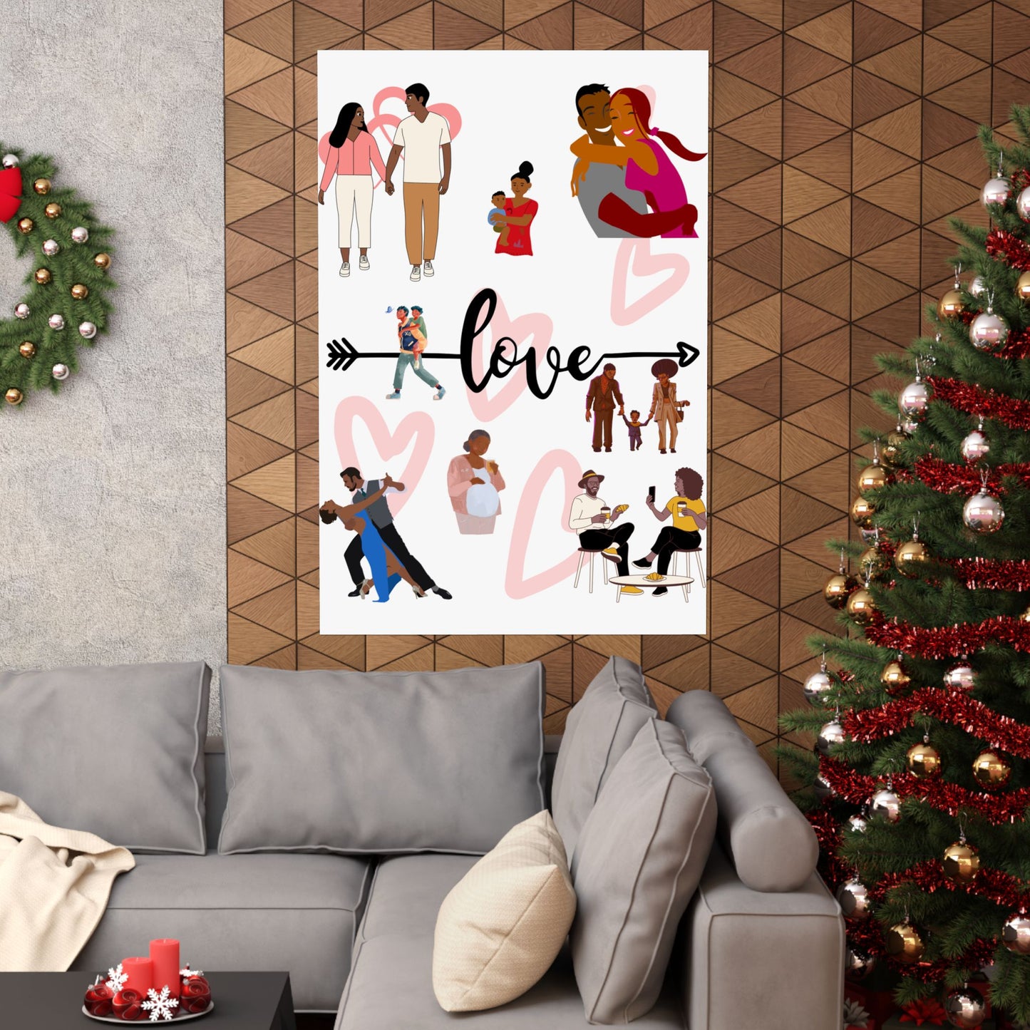 Black Love Matte Vertical Posters