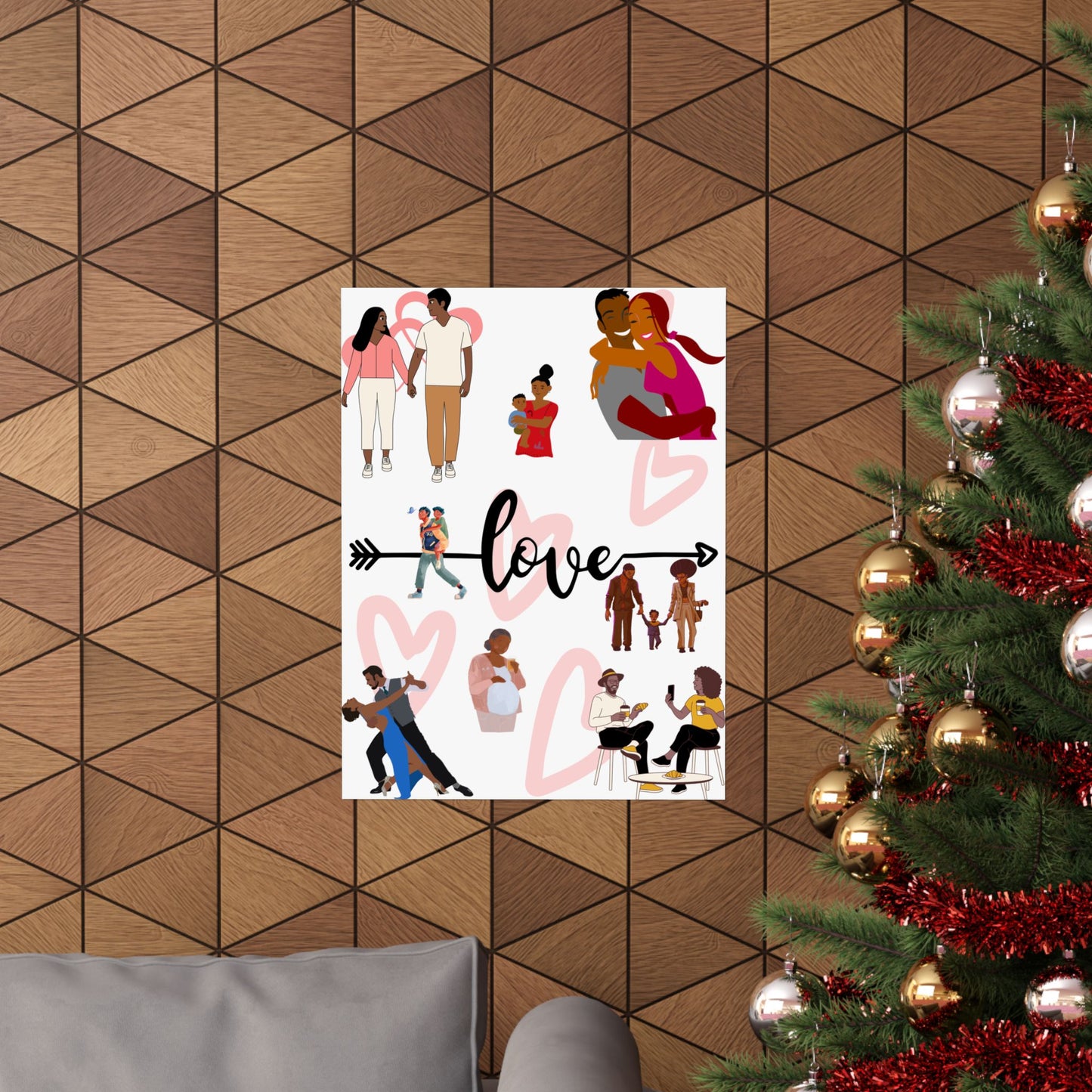 Black Love Matte Vertical Posters
