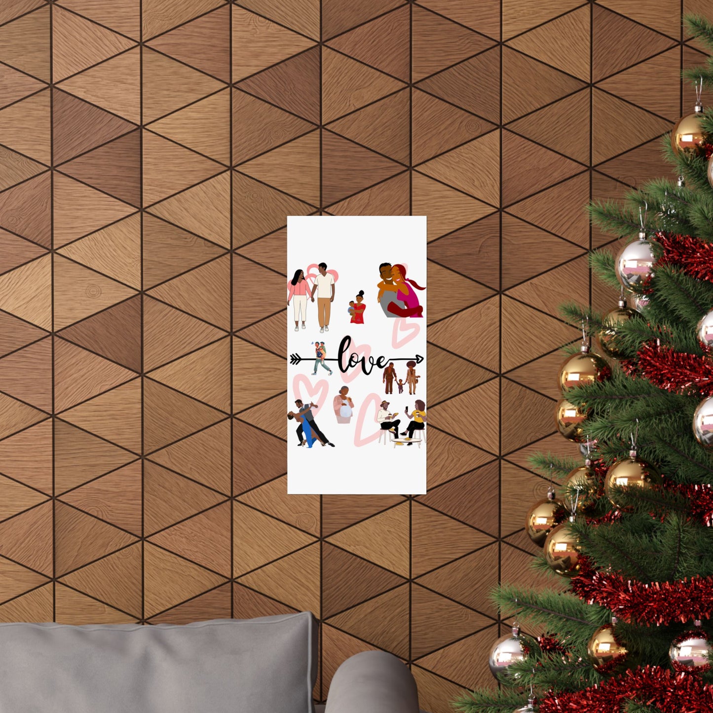 Black Love Matte Vertical Posters