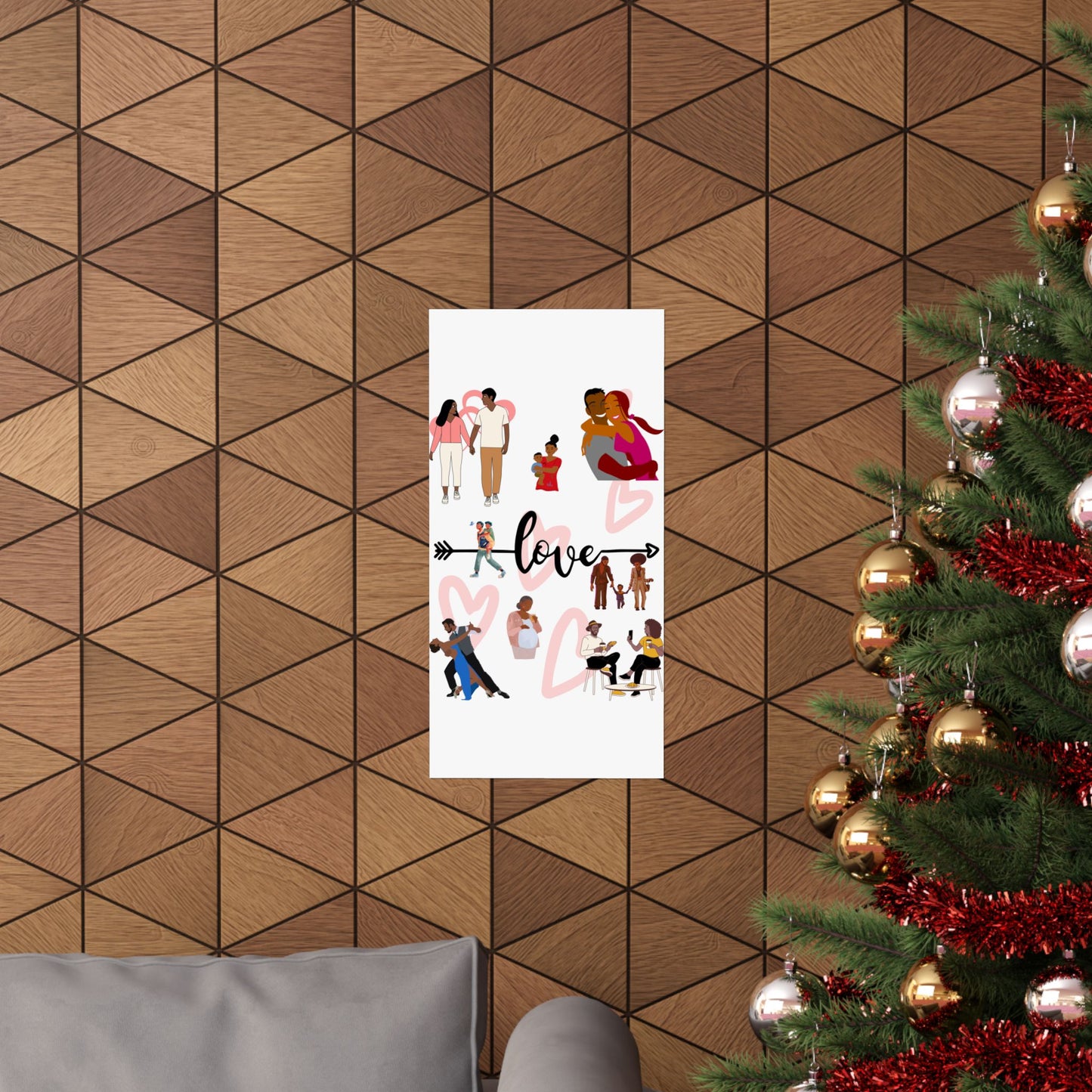 Black Love Matte Vertical Posters