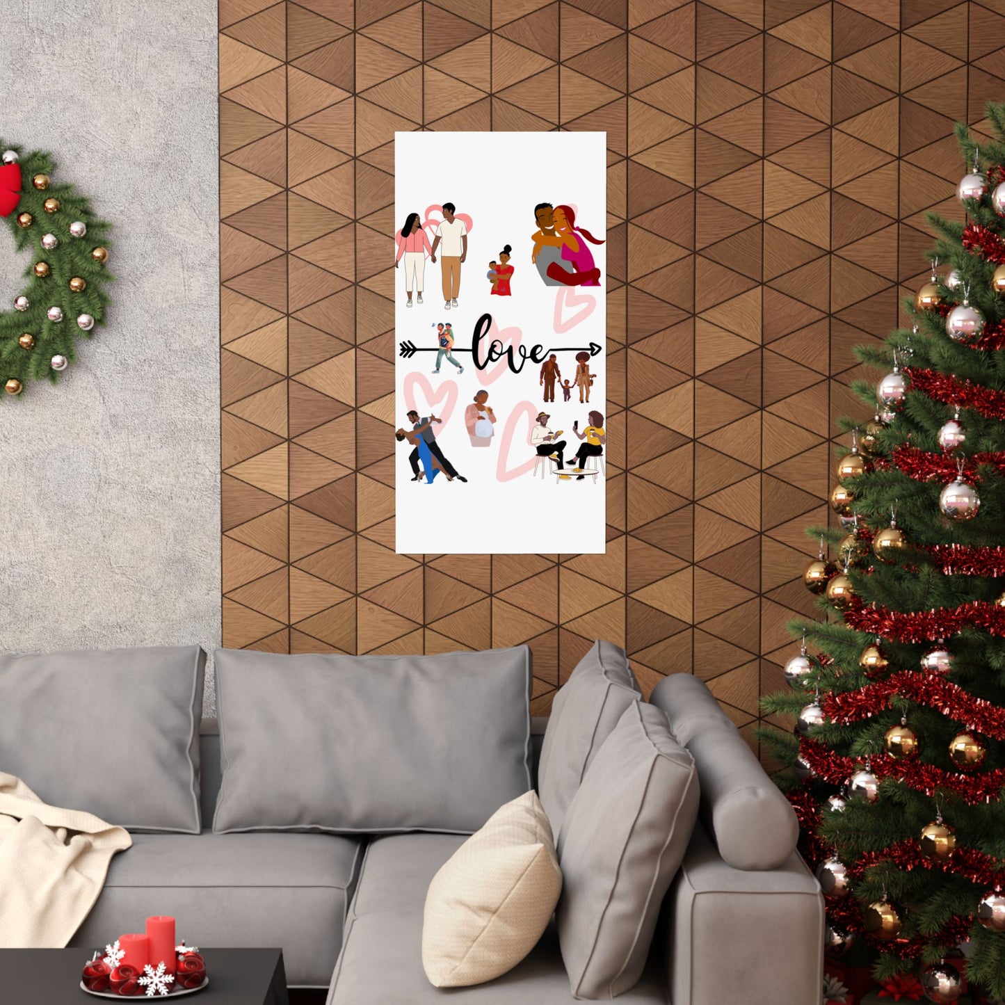 Black Love Matte Vertical Posters