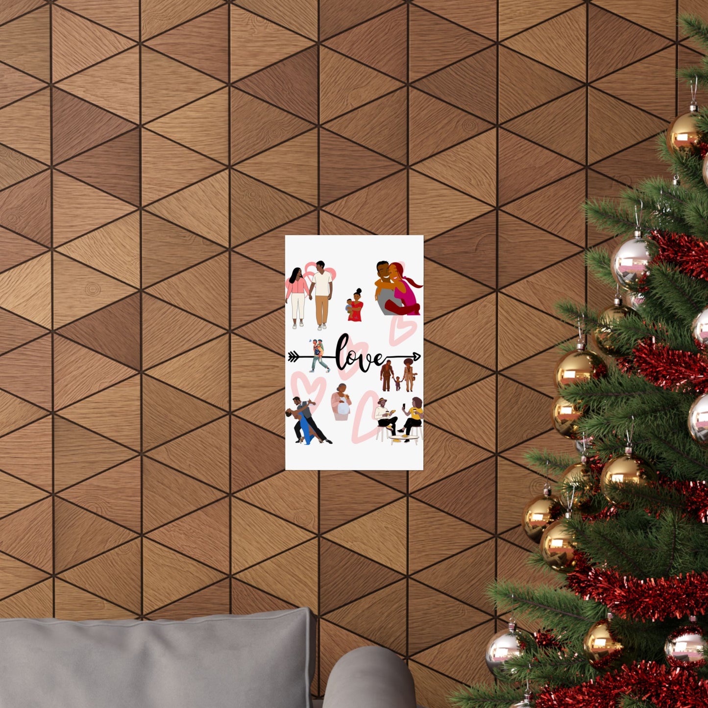 Black Love Matte Vertical Posters