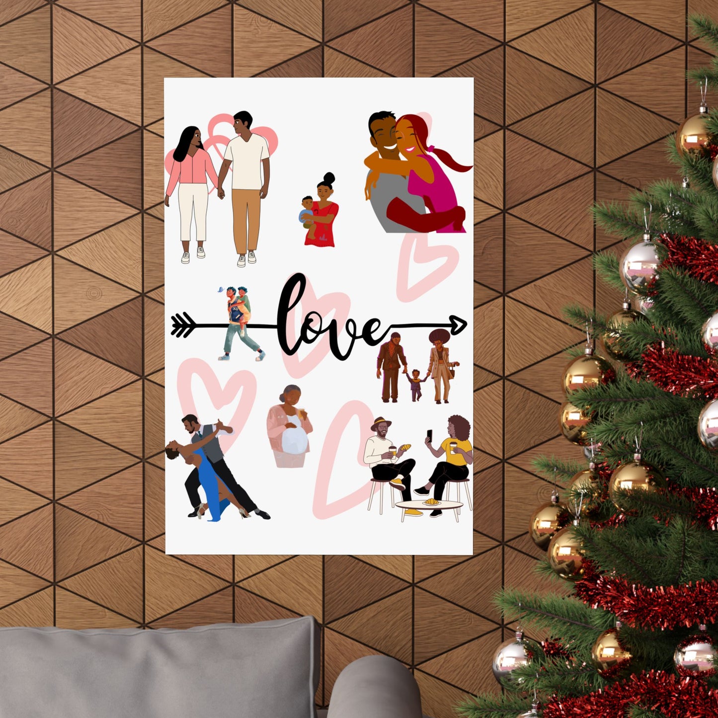 Black Love Matte Vertical Posters
