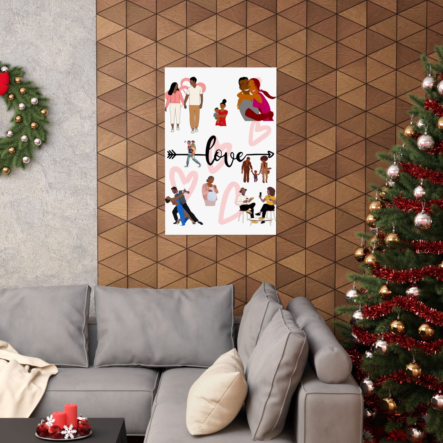 Black Love Matte Vertical Posters