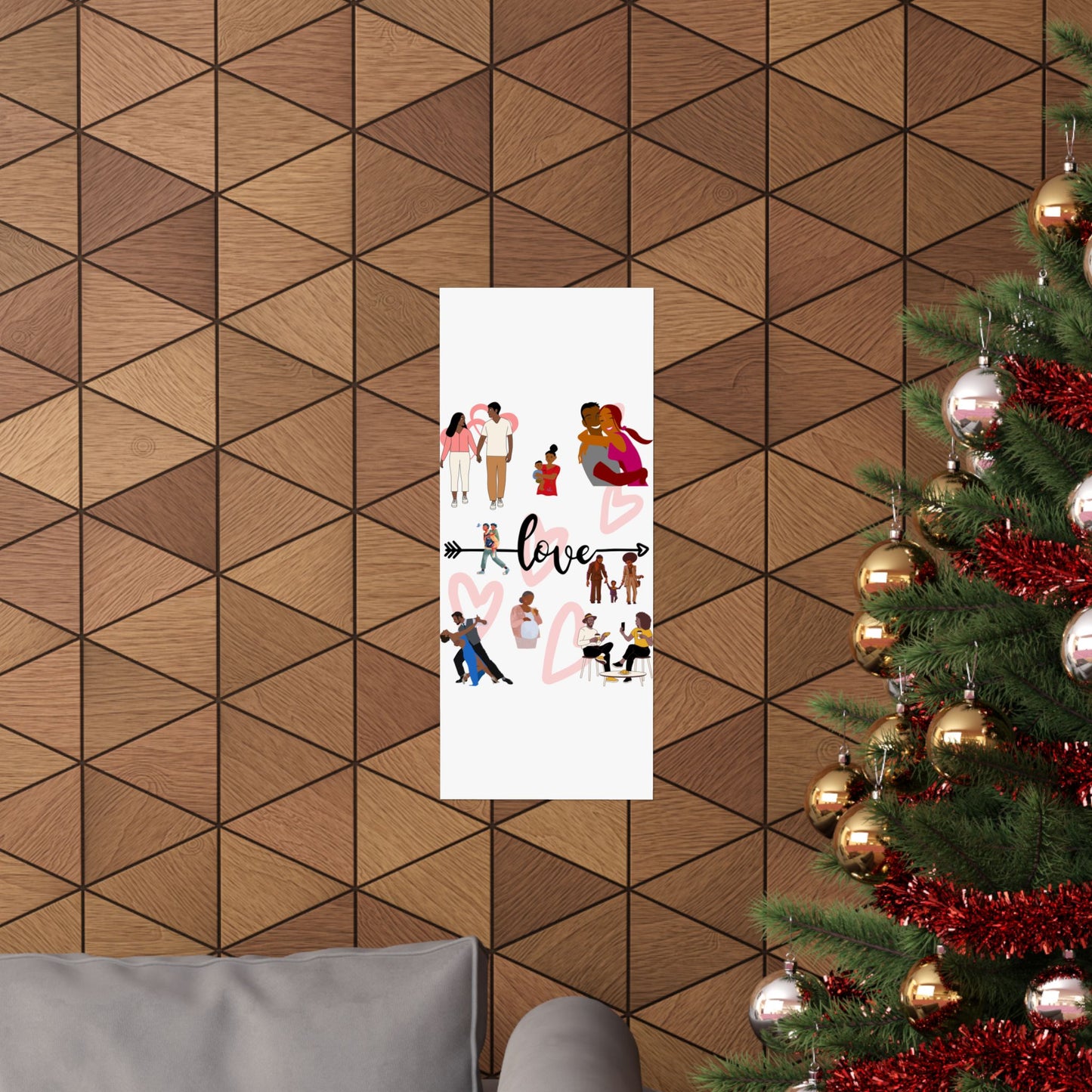 Black Love Matte Vertical Posters