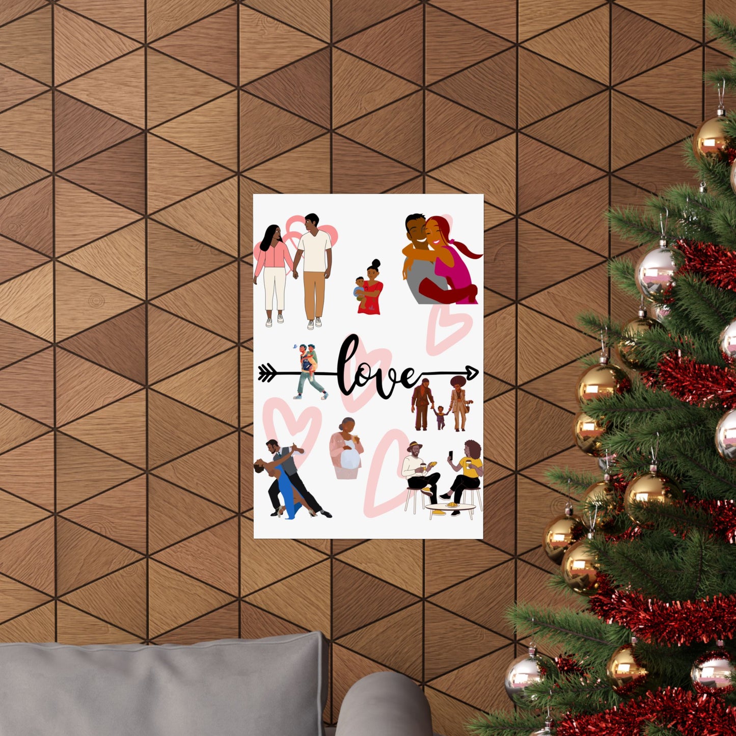Black Love Matte Vertical Posters