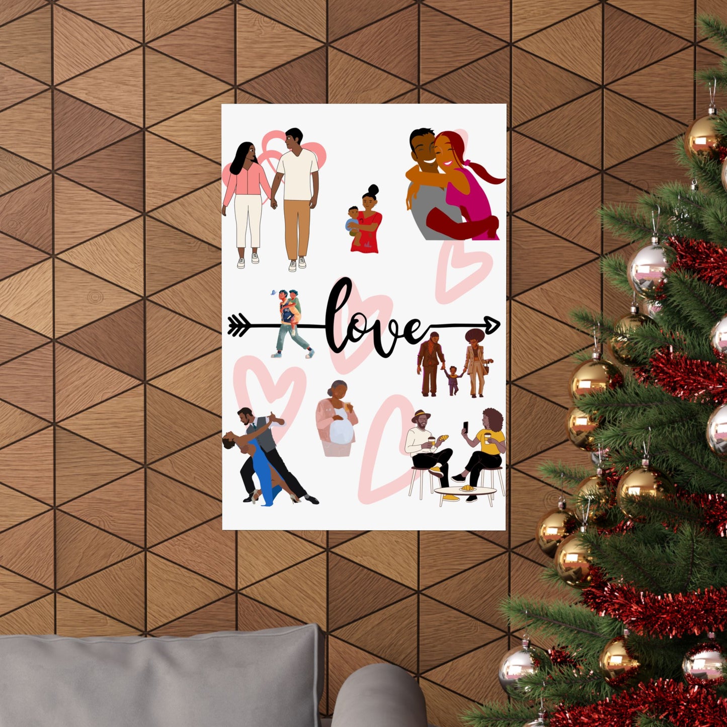 Black Love Matte Vertical Posters