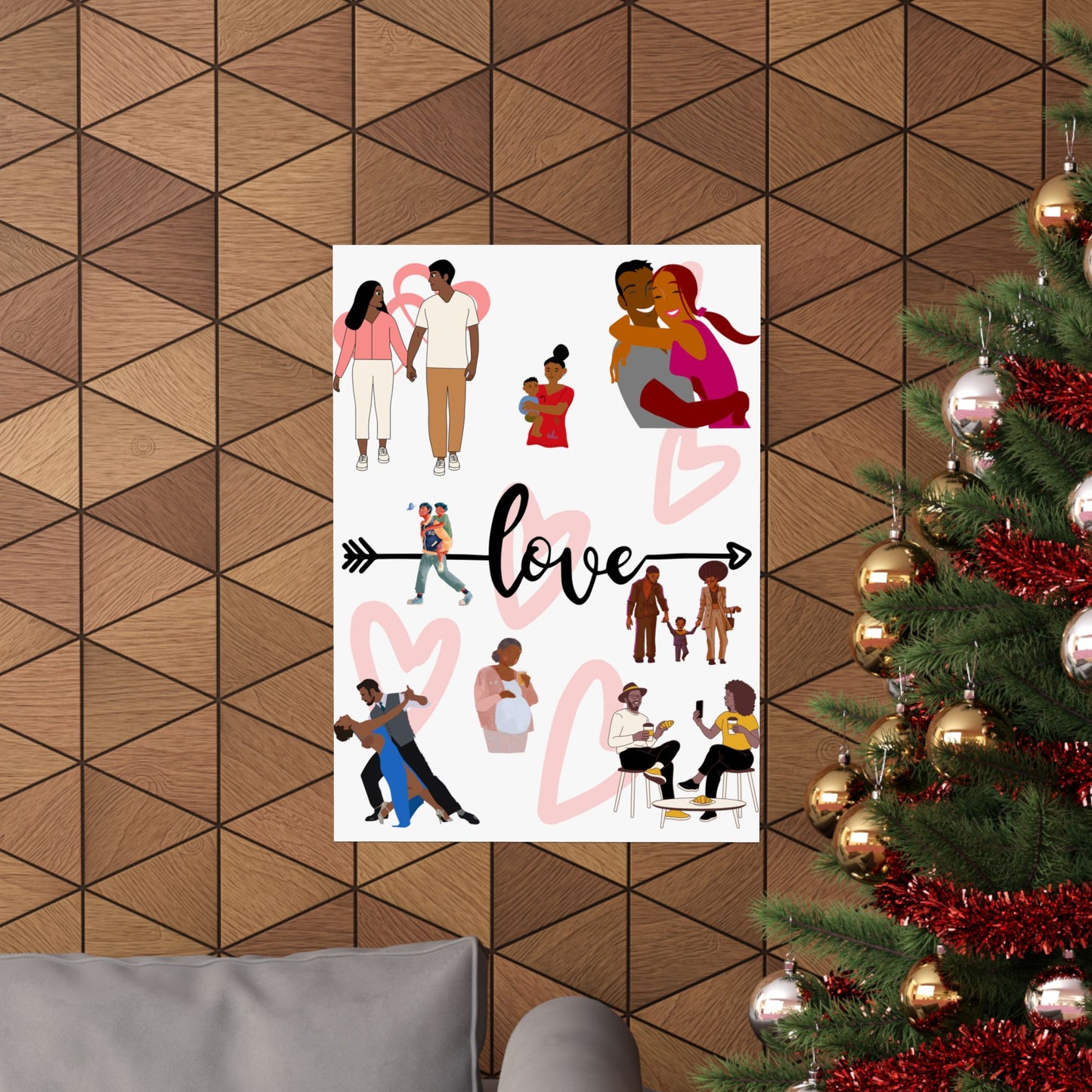 Black Love Matte Vertical Posters
