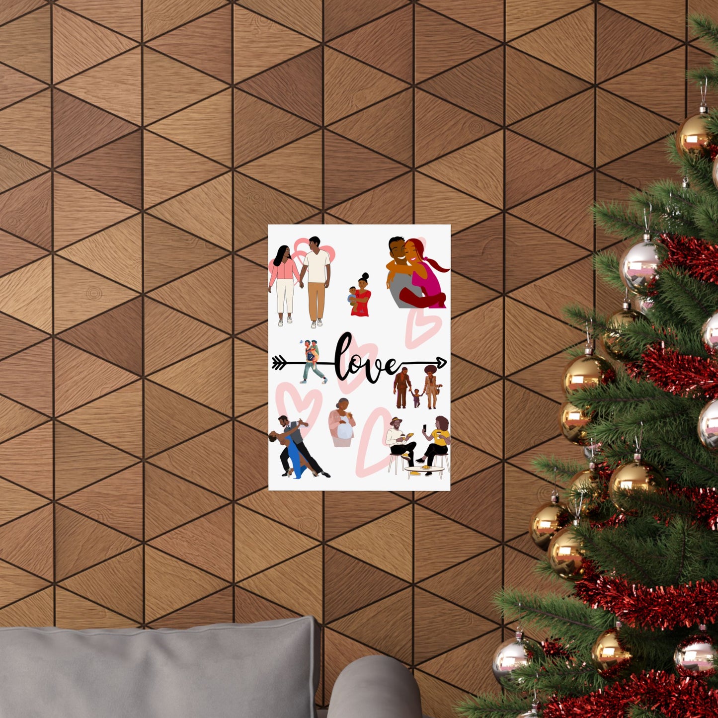 Black Love Matte Vertical Posters