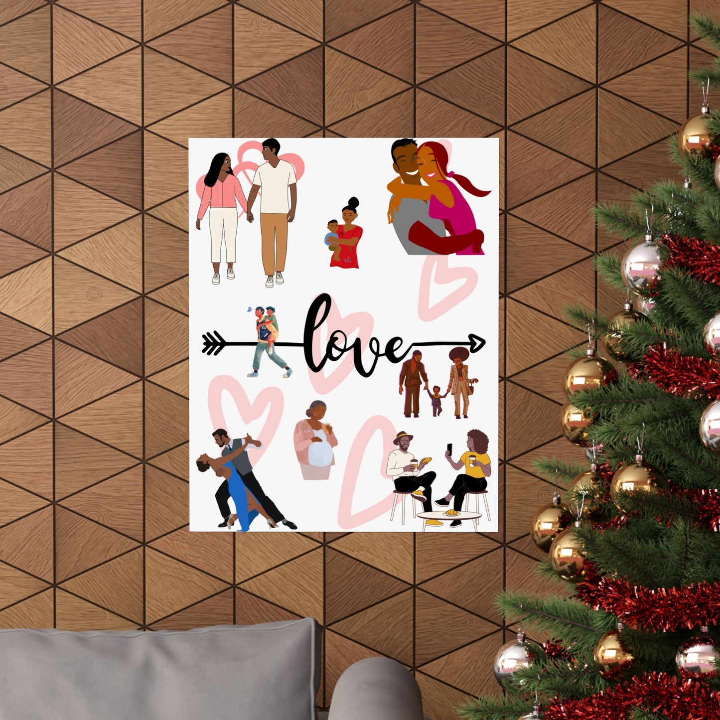 Black Love Matte Vertical Posters