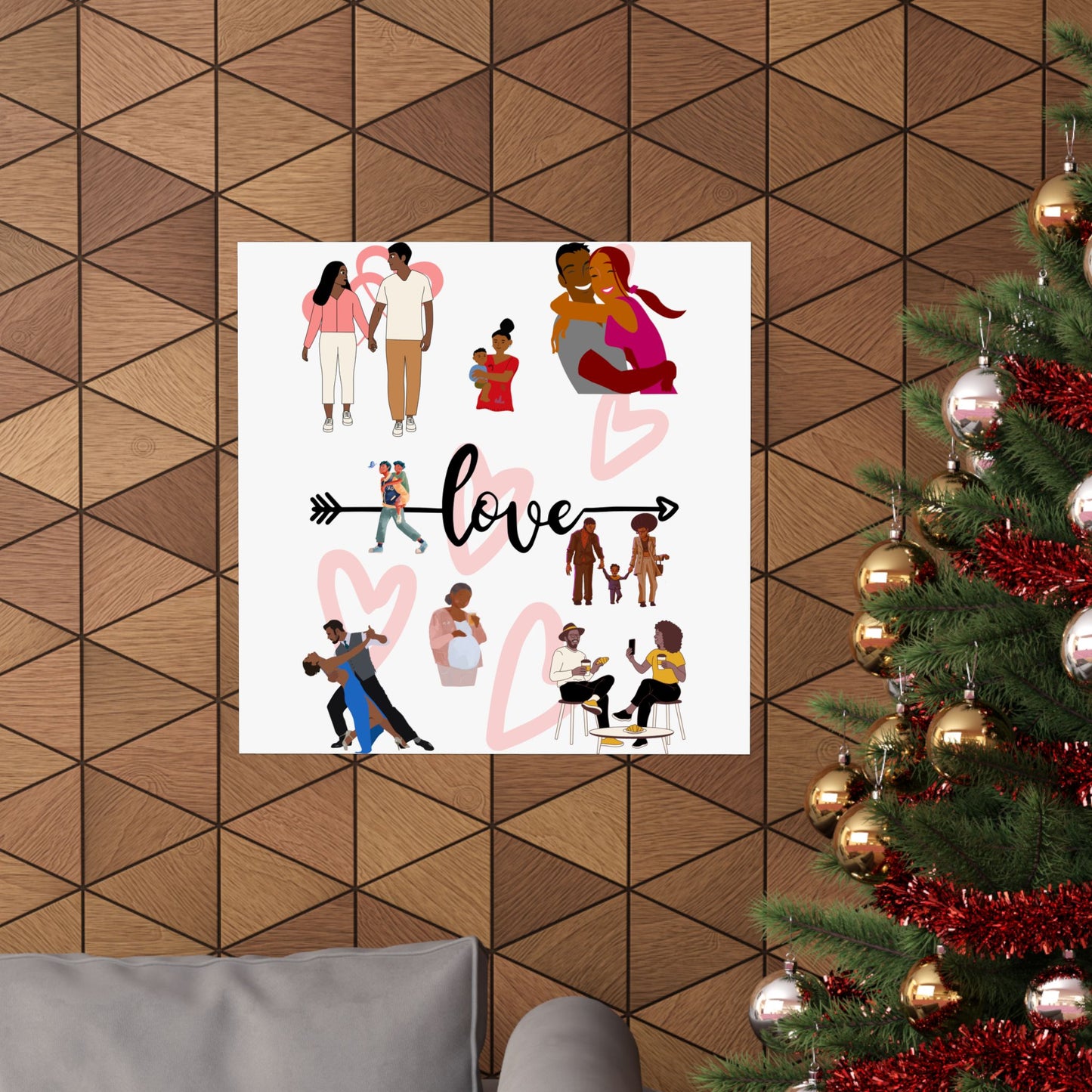 Black Love Matte Vertical Posters