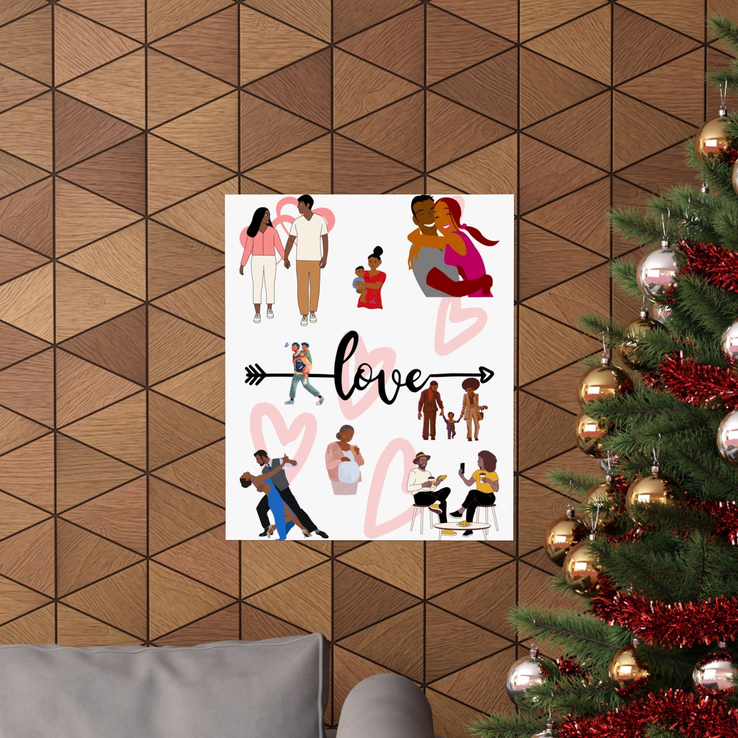 Black Love Matte Vertical Posters